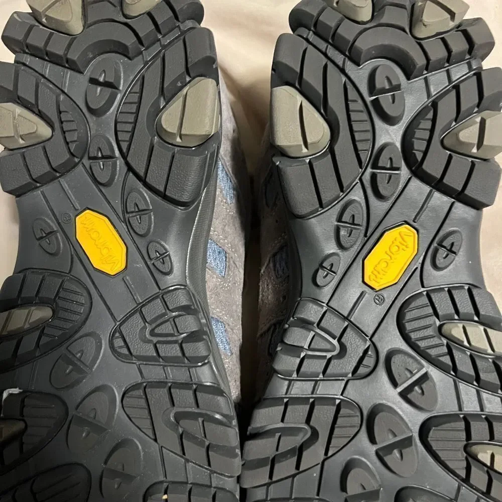 Gray and Blue Hiking Shoes